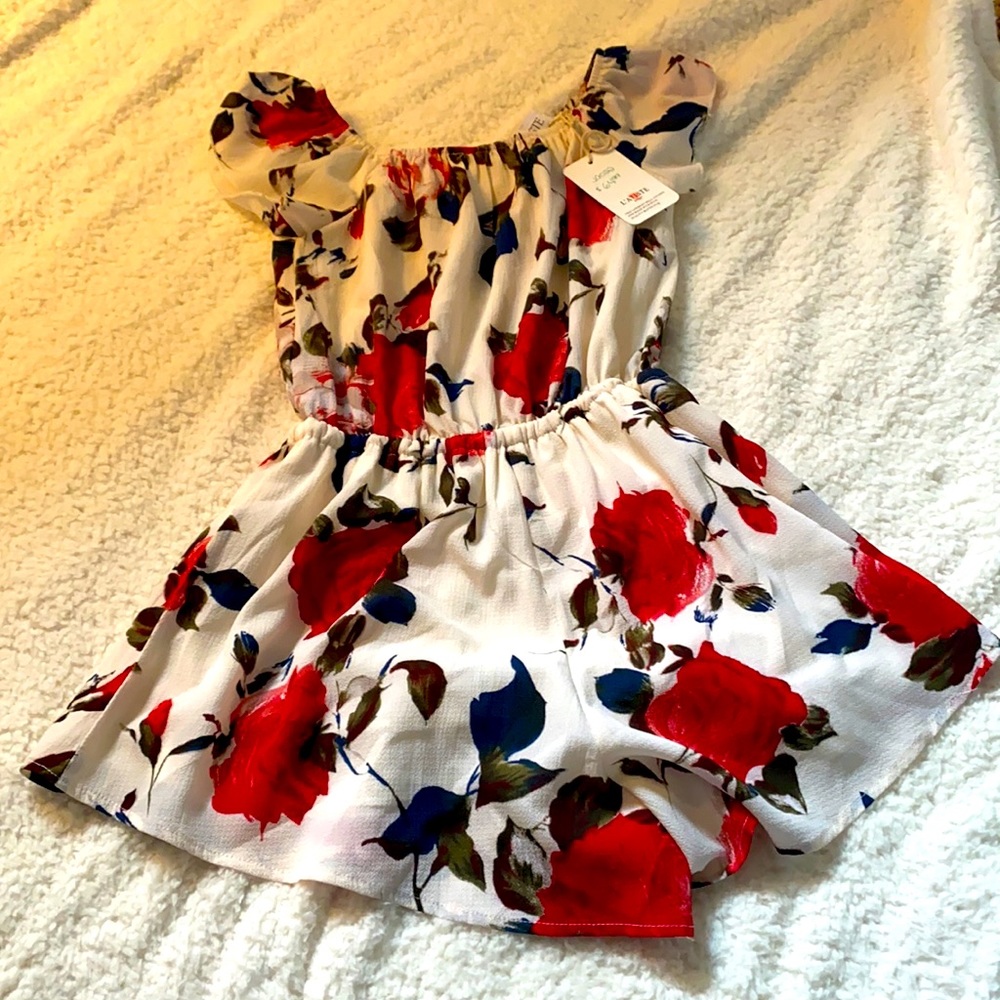 Floral short romper